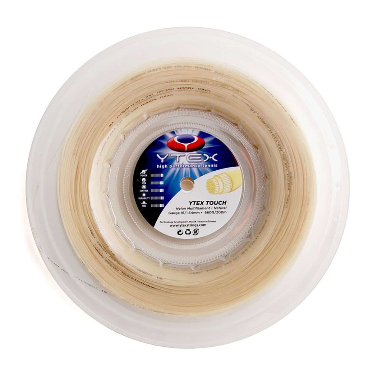 Ytex Touch Nylon Multifilament, 16, Natural Color, 200 M. Strings YTech Touch Nylon Und.